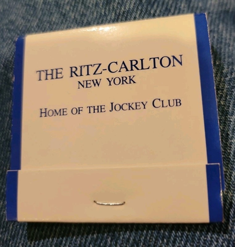 The Ritz Carlton Hotel, New York City, Full Unstruck Matchbook