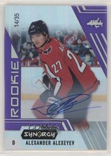 2020-21 Upper Deck Synergy Rookie Purple 14/35 Alexander Alexeyev #112 Auto 0f5t
