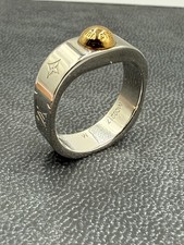 Louis Vuitton LV Ring Silver & Gold Tone Size M / EU 55 Authentic Italy