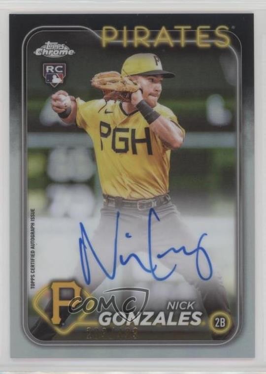 2024 Topps Chrome Rookie Auto Refractor /499 Nick Gonzales #RA-NG Auto 10k8