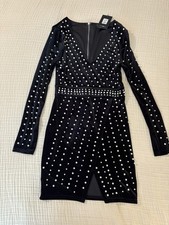 Fashion Nova NWT Not Your Pearl Velvet Mini Holiday Dress Size Medium