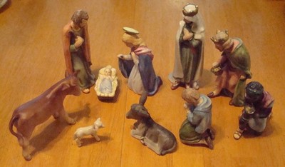 Goebel & HX Nativity Holy Family, Kings, Shepherd, Cow, Donkey, Sheep