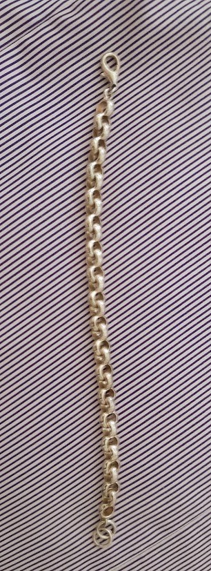 Fancy Link Solid Sterling Silver Bracelet 7.5 inch - image 1