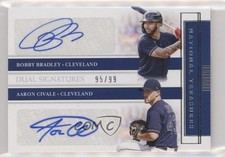 2020 Panini National Treasures 95/99 Aaron Civale Bobby Bradley #DS-CL Auto 0ds5