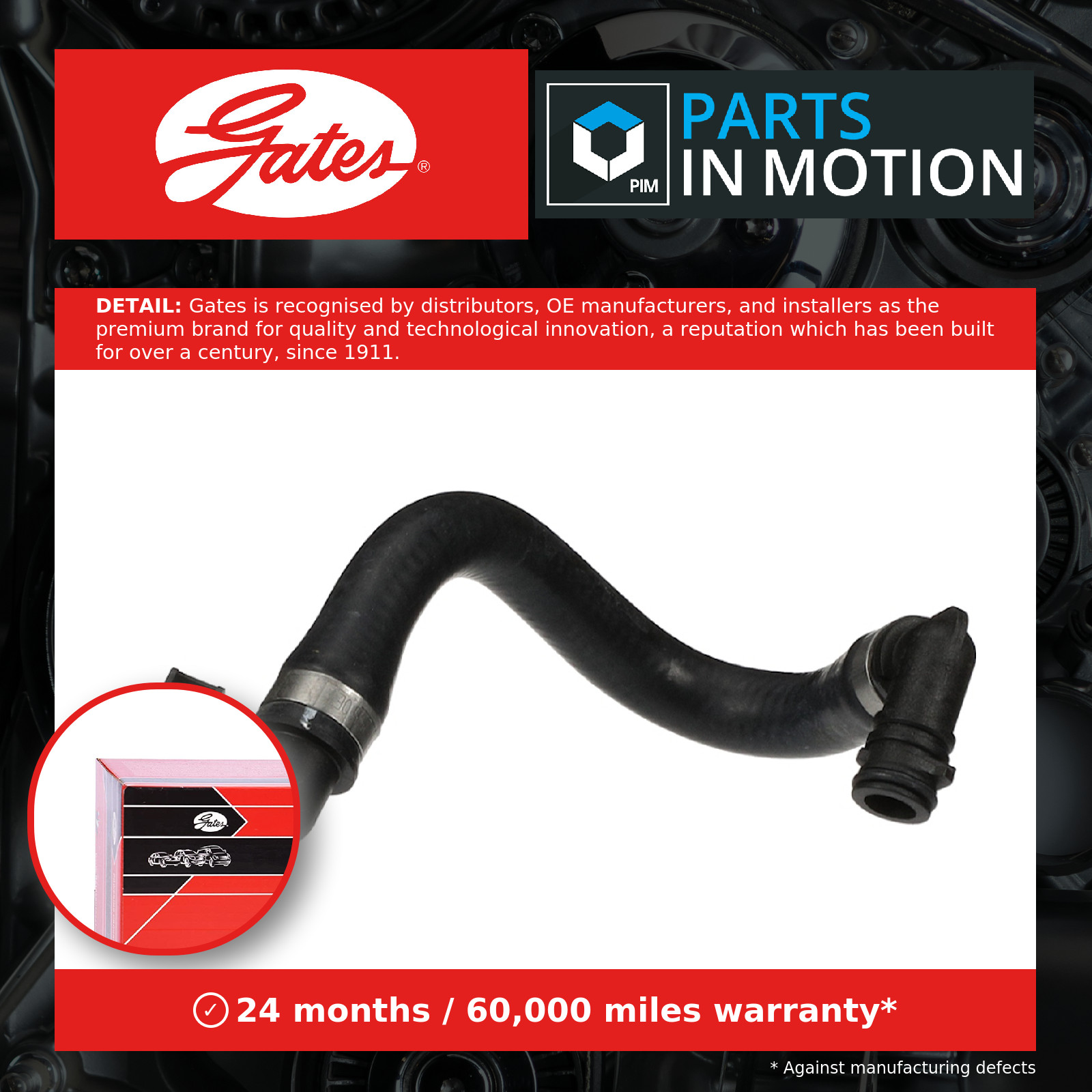 Gates Heater Hose 02-1759 Coolant 11531711385 427521759 Premium OE Quality Part - Image 12