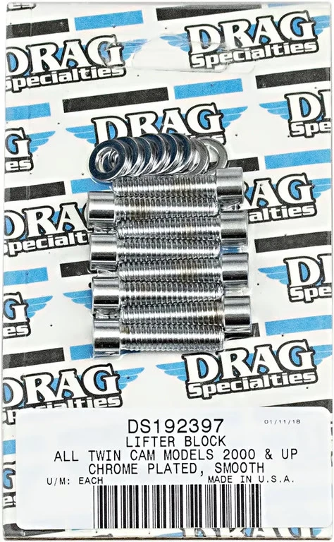 Drag Specialties Lifter 底盖 铬 插座 头螺栓套装 - 光滑 MK378S — 第 2/4 张图片