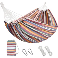 2 Persons Hammock with Tree Straps - Brazilian Double Hammock, Portable Hangi...