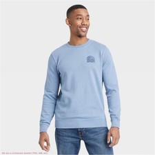 French Terry Crewneck Pullover Sweatshirt-Goodfellow  Co Blue S SEE DEAL  