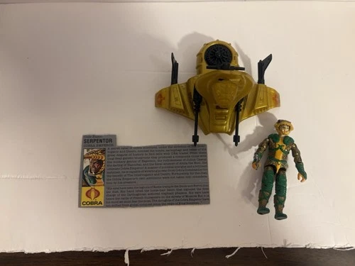 G.I. Joe Complete Air Chariot, n/c Figure, File Card, and Knife