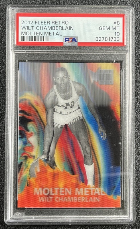 POP 7 WILT CHAMBERLAIN PSA 10 2012-13 FLEER RETRO #8 96-97 MOLTEN METAL 1733