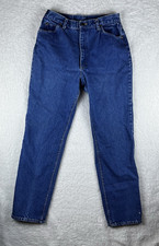 True Vintage Lee Womens Blue Denim Jeans 16 M 28x30 High Waist Union USA 70s-80s