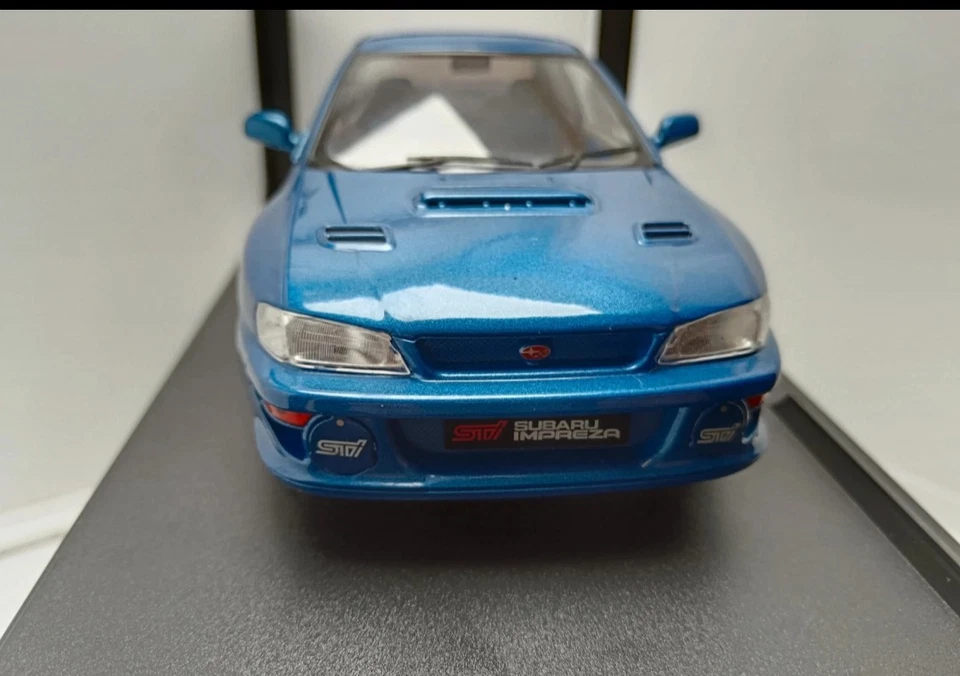 1:18 Solido Subaru Impreza 22B Sti Version bleu Sans Boîte Carton - Photo 3/4