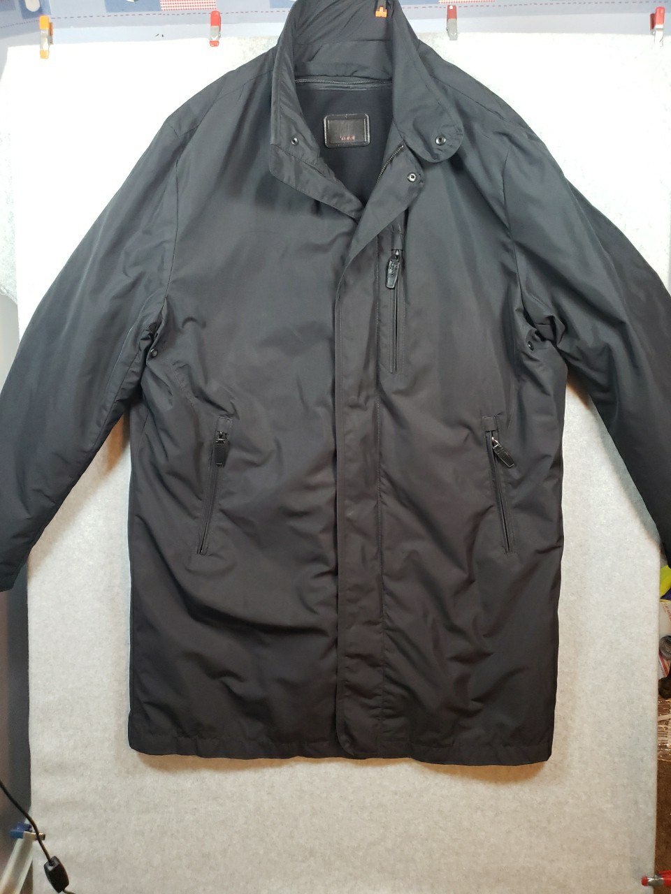Tumi Rain Jacket Black Removable Lining Rain Coat… - image 3