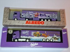 Albedo Konvolut "Milka LKW "Weihnachten 1997 , 2000 . -2- Koffersattelzüge