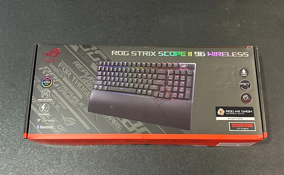 ASUS ROG Strix Scope II 96 Wireless Mechanical Gaming Keyboard NX Snow Switches - Image 2 of 4