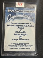 2026 Topps NBA Pristine Nikola Jokic Auto gold Parallel #PA-NJ redemption