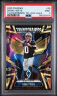 2025 Panini Phoenix Drake Maye Thunderbirds Yellow Lava #/99 Patriots PSA MINT 9