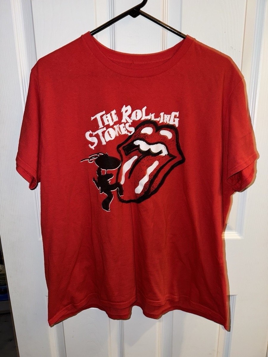 2024 New Orleans Jazz Fest The Rolling Stones Red T-Shirt Size 2XL