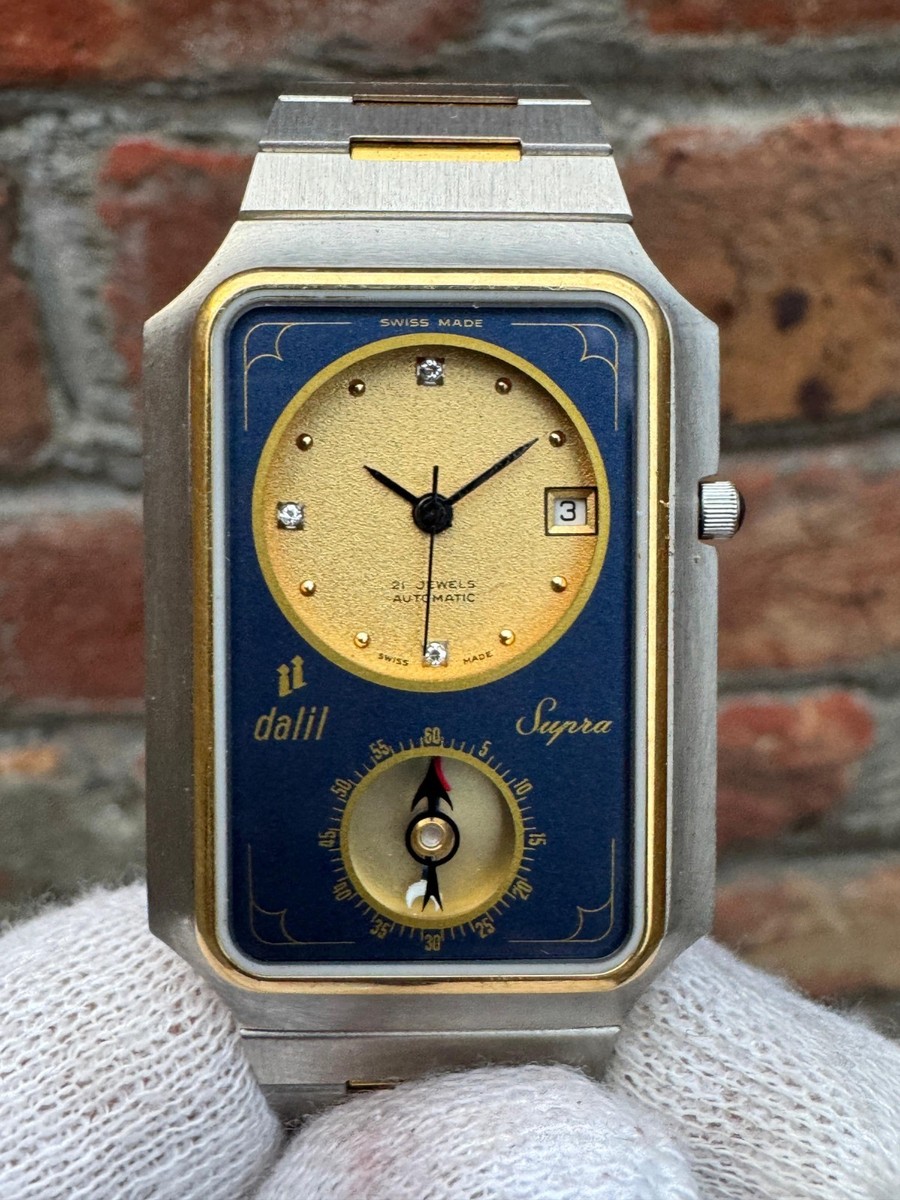 サルート/D75&L/ラテンビューティ Dalil Supra Eta 2671 Swiss made Automatic Tank Vintage Watch Rare