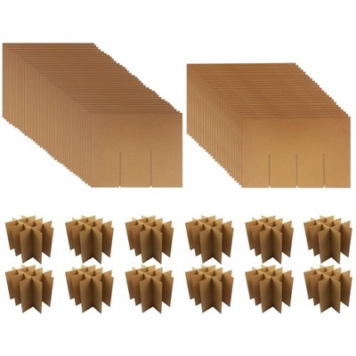 12 Sets Glass Dividers Kits for Moving Boxes Fits in 18 x 14 x 12 Inch Brown 