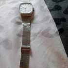 Seiko Emblem Tank Watch Men 32mm Silver Dial Silver Rectangle New Battery