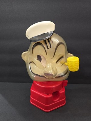 Hasbro 1968 Vintage Popeye the Sailor Man Gumball Machine - Clear FACE