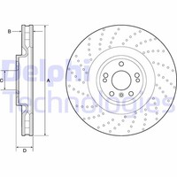 2X Delphi Bremsscheibe Bremsscheiben Satz Bremsen Vorne BG9185C