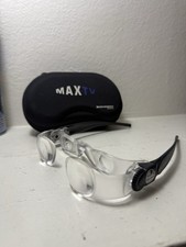 Eschenbach MAXTV Portable TV Magnifier Glasses Low Vision Clear Black with Case