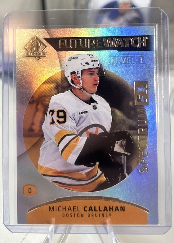 Upper Deck 2025-26 SP Authentic Michael Callahan Bruins Future Watch S-58 RC