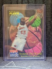 1996 Fleer USA Basketball - Around the World Shaquille O'Neal - RARE 