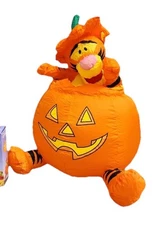 Gemmy Disney Inflatable Tigger Pumpkin HTF 2004 for Indoor Use 4ft