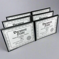 MALDEN INTERNATIONAL DESIGNS (6 PACK) 8½ x 11 Document Frames Black HP6436-81