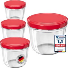 Einmachgläser mit Schraubdeckel TO82 rot 230...