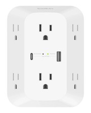 6-Outlet Surge Protector Power Strip, ETL-listed, Wall-Mountable w/ 6 ...