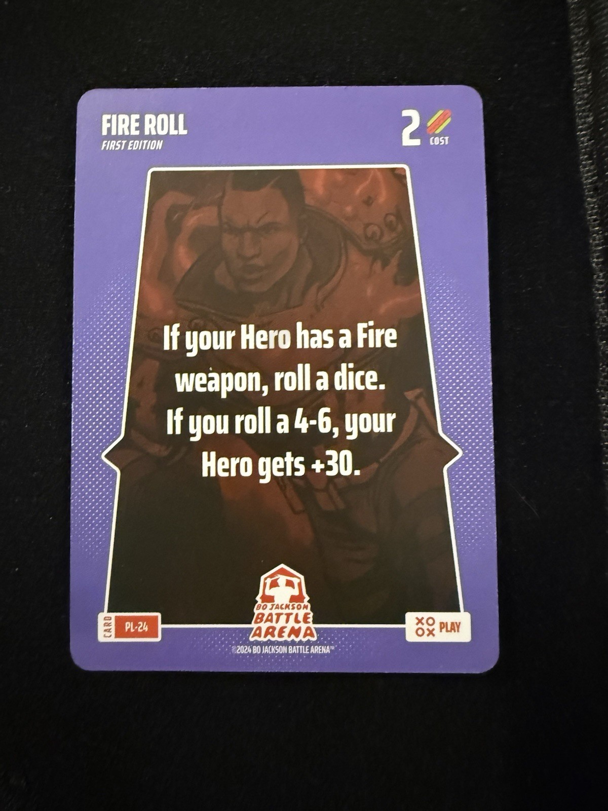 2024 Bo Jackson Battle Arena FIRE ROLL Play Card #PL-24 Card 1st Edition SSP