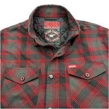 Dixxon Flannel Co Jacket Men L Gray Red Plaid Quilted Liner The Forge Flannel