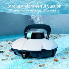 Winny Pool Cleaner Cordless Pool Vacuum Cleaner Robotic 80Mins in/above Ground