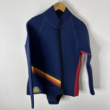 Vintage FitzWright Wetsuit Men s S Blue Rainbow Stripe Retro 70s 80s Surf Diving