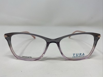TURA Infinity R810 GRY 53-16-135 B:39 Gray/Pink Full Rim Eyeglasses Frame KW30