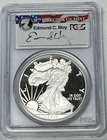 2014 W American Silver Proof Eagle PCGS PR 70 DCAM Edmond Moy signed