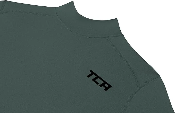 TCA T-shirt Thermique pour Garçons à Manches Longues Vert Foncé 8–10 ans - Photo 3/4