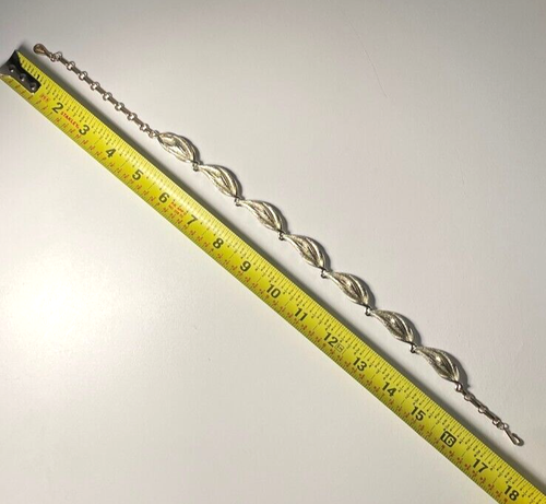 Collana girocollo vintage CORO elegante drappeggiato nastro tono oro 17" firmata SPEDIZIONE GRATUITA - Foto 3 di 12