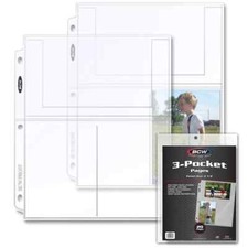 20 3-Pocket Photo Album Pages Archival Quality Protective Storage for Photos