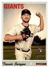 2019 Topps Heritage High Number #697 Travis Bergen San Francisco Giants  Rookie