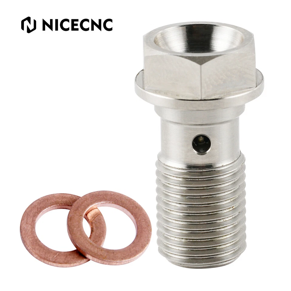 M10 x 1.0 Titanium Single Banjo Bolt Screw For Ducati 748 848 916 998 1198 1299 - Imagem 2 de 4