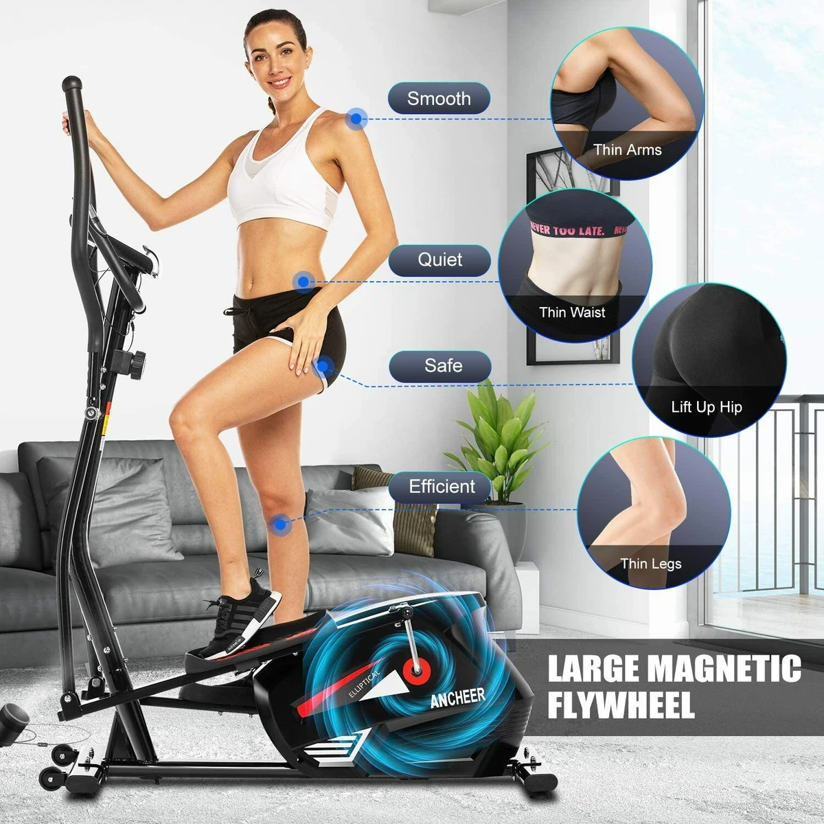 Ancheer magnetic elliptical store cross trainer
