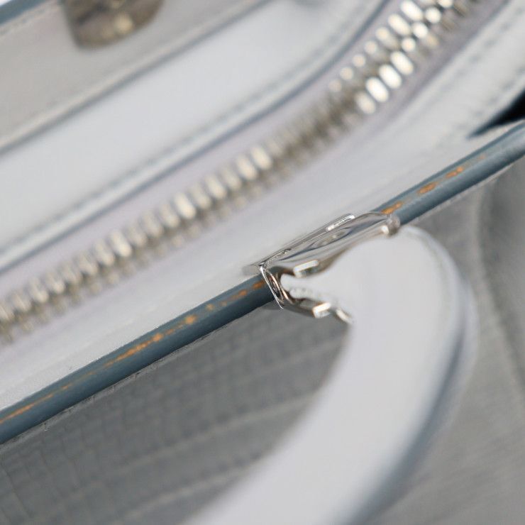 Givenchy Handbag Gray Silver Hardware Leather Liz… - image 7