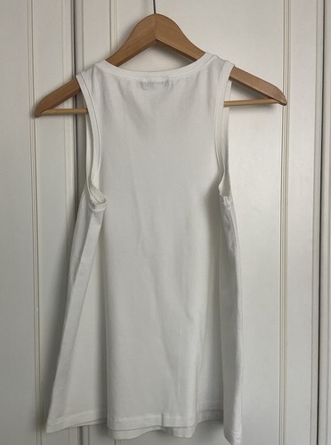 ME+EM Women's Vest Top Size Small White Sleeveless Jersey Summer Tank T-shirt - Picture 6 of 8