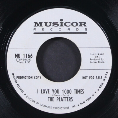 英7” Platters I Love You 1,000 Times / Hear No Evil, Speak No Evi SS511PROMO STATESIDE プロモ /00080 PLATTERS: hear no evil, speak no evil, see no evil / i love