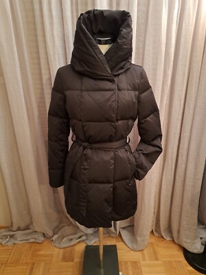 Massimo Dutti Daunenmantel Gr.40 Schwarz Neu